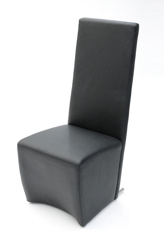 Maud Modern Black Leatherette Dining Chair