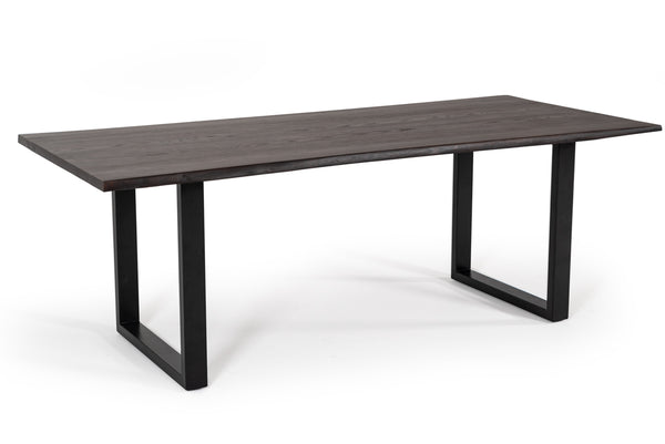 Leon Modern Umber Wood Live Edge Dining Table