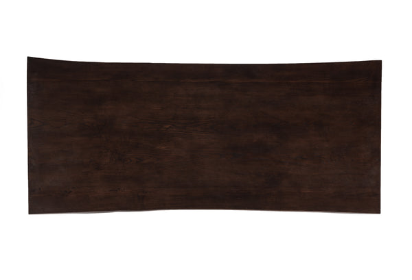 Leon Modern Umber Wood Live Edge Dining Table
