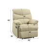 ACME Arcadia Beige Microfiber Motion Recliner Model 00626
