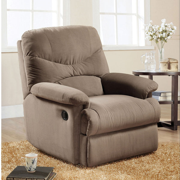 ACME Arcadia Light Brown Microfiber Motion Recliner Model 00627