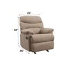 ACME Arcadia Light Brown Microfiber Motion Recliner Model 00627