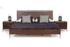 Nova Domus Conner Modern Dark Walnut & Faux Concrete Bed Model VGAN-CONNER-BED-DK