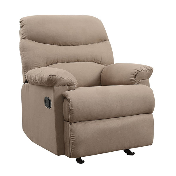 ACME Arcadia Light Brown Microfiber Motion Glider Recliner Model 00634