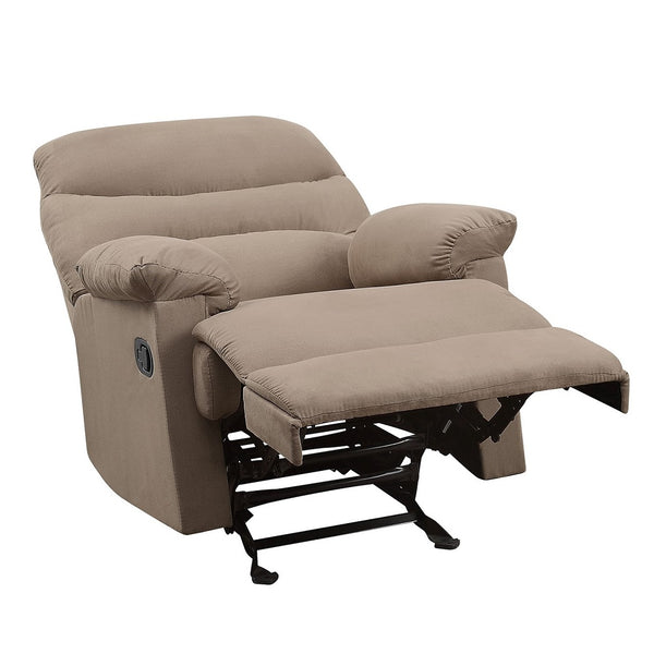 ACME Arcadia Light Brown Microfiber Motion Glider Recliner Model 00634