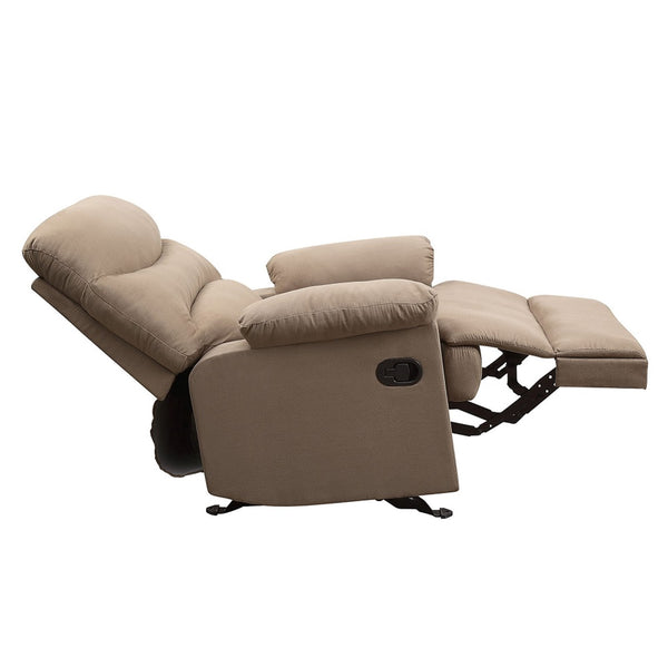 ACME Arcadia Light Brown Microfiber Motion Glider Recliner Model 00634
