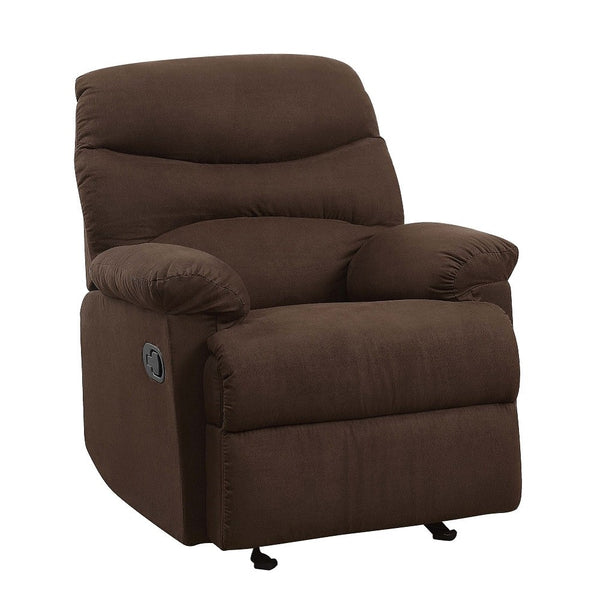 ACME Arcadia Chocolate Microfiber Motion Glider Recliner Model 00635