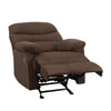 ACME Arcadia Chocolate Microfiber Motion Glider Recliner Model 00635
