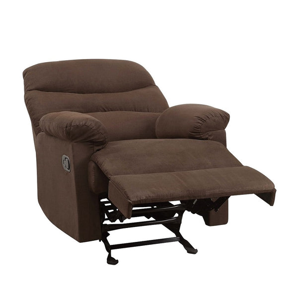 ACME Arcadia Chocolate Microfiber Motion Glider Recliner Model 00635