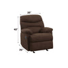 ACME Arcadia Chocolate Microfiber Motion Glider Recliner Model 00635