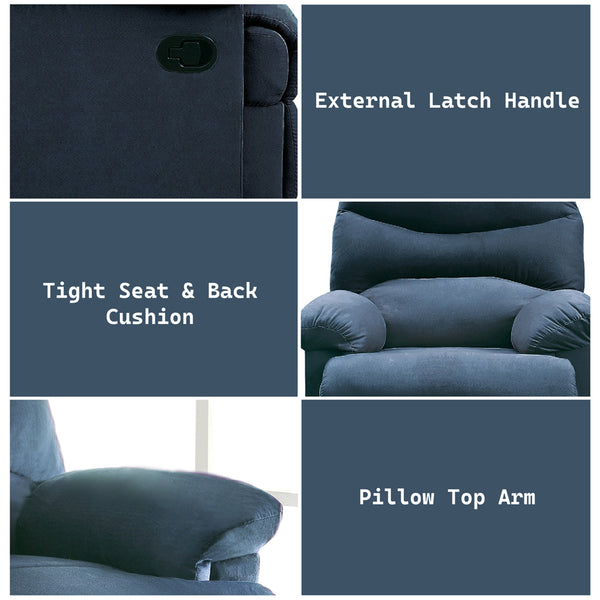 ACME Arcadia Blue Woven Fabric Motion Recliner Model 00700