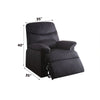 ACME Arcadia Black Woven Fabric Motion Recliner Model 00701