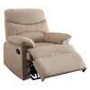 ACME Arcadia Beige Woven Fabric Motion Recliner Model 00702