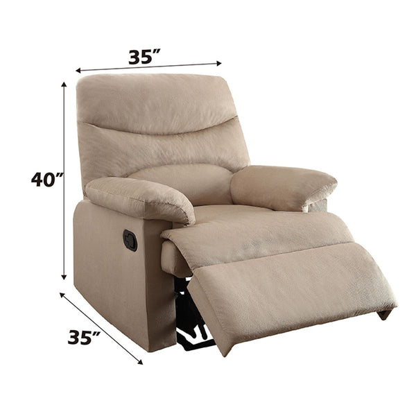 ACME Arcadia Beige Woven Fabric Motion Recliner Model 00702