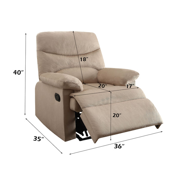 ACME Arcadia Beige Woven Fabric Motion Recliner Model 00702