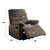 ACME Arcadia Light Brown Woven Fabric Motion Recliner Model 00703