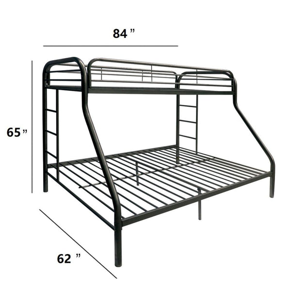 ACME Tritan Black Bunk Bed (T XL/Q) Model 02052BK