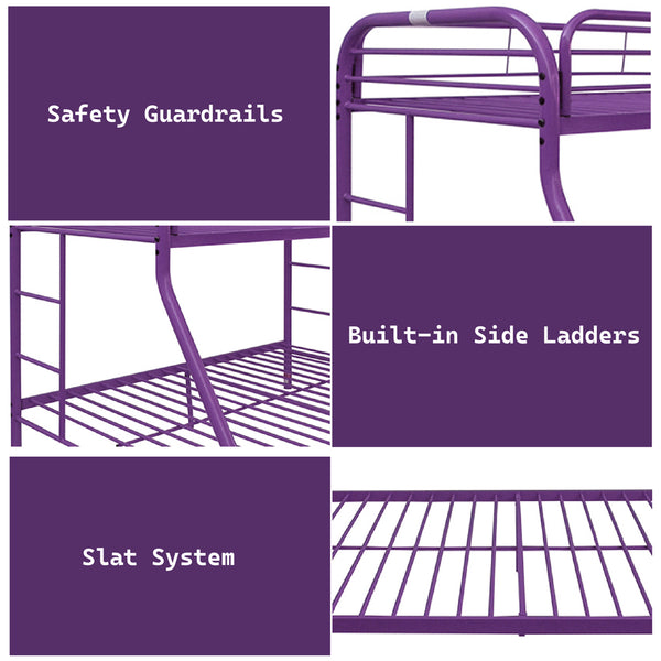 ACME Tritan Purple Bunk Bed(Twin | Full)Model 02053PU