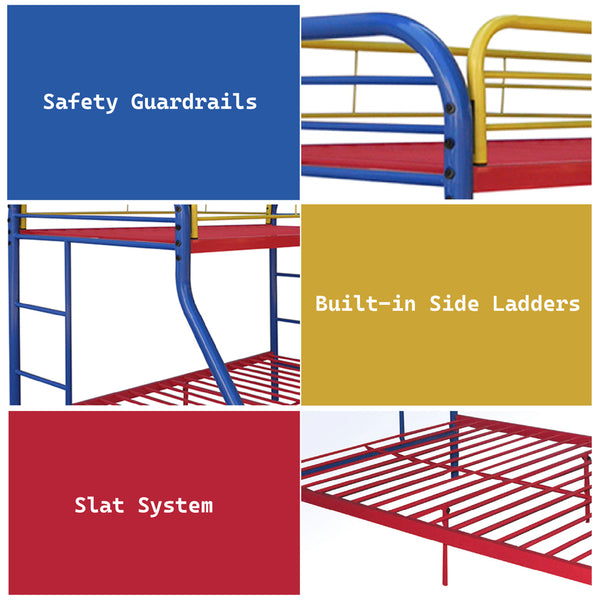 ACME Tritan Rainbow Bunk Bed(Twin | Full)Model 02053RNB