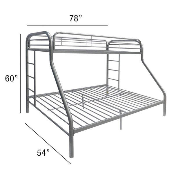 ACME Tritan Silver Bunk Bed(Twin | Full)Model 02053SI
