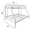 ACME Tritan White Bunk Bed(Twin | Full)Model 02053WH