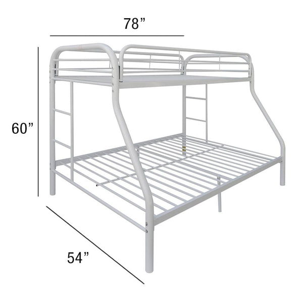 ACME Tritan White Bunk Bed(Twin | Full)Model 02053WH
