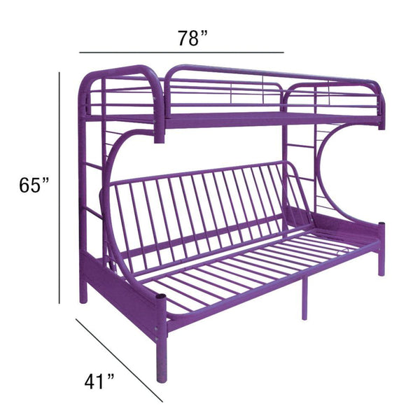 ACME Eclipse Purple Futon Bunk Bed(Twin | Full)Model 02091W-PU