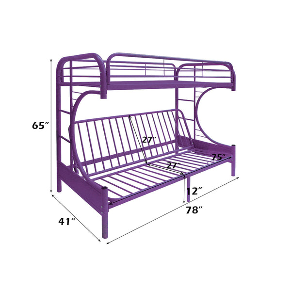 ACME Eclipse Purple Futon Bunk Bed(Twin | Full)Model 02091W-PU