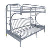 ACME Eclipse Silver Futon Bunk Bed(Twin | Full)Model 02091W-SI