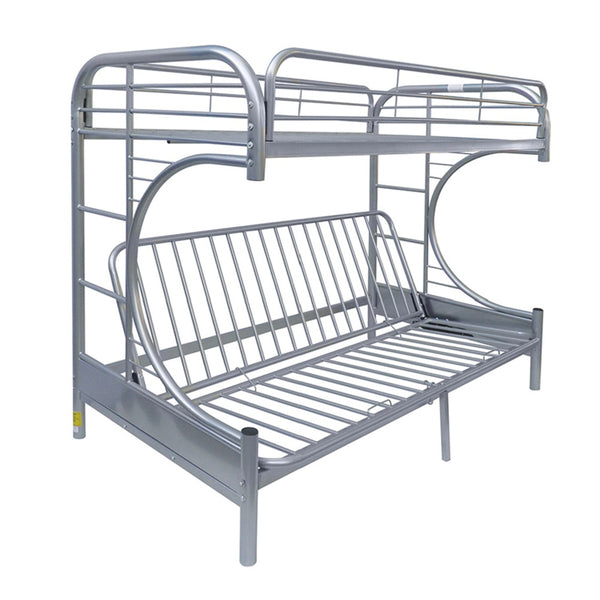 ACME Eclipse Silver Futon Bunk Bed(Twin | Full)Model 02091W-SI