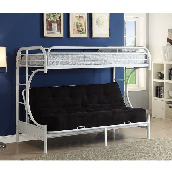 ACME Eclipse White Futon Bunk Bed(Twin | Full)Model 02091W-W