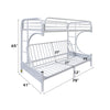 ACME Eclipse White Futon Bunk Bed(Twin | Full)Model 02091W-W