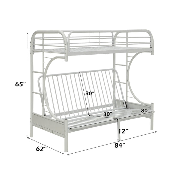 ACME Eclipse White Futon Bunk Bed (T XL/Q) Model 02093WH