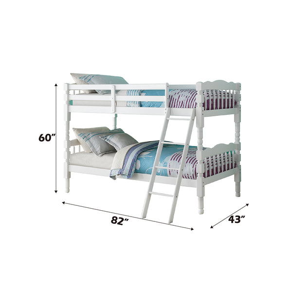 ACME Homestead White Bunk Bed (Twin | Twin)Model 02298
