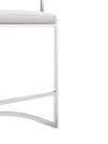 Modrest Munith Modern White Vegan Leather & Stainless Steel Counter Chair Model VGZA-B9504-WHT-BS
