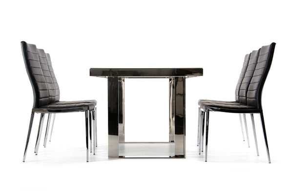 Courtland Modern Stainless Steel Dining Table