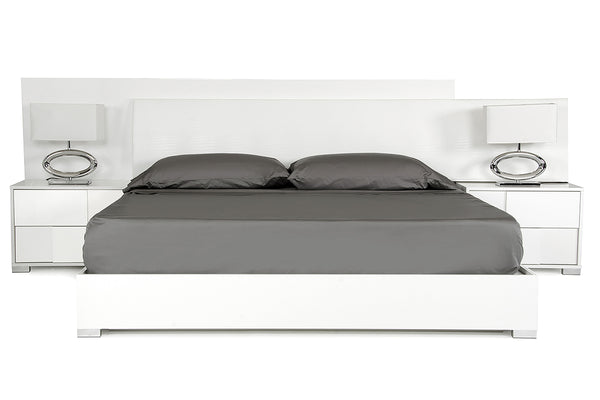 Queen Modrest Monza Italian Modern White Bed Model VGACMONZA-BED-Q