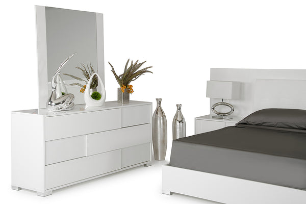 Monza Italian Modern White Dresser