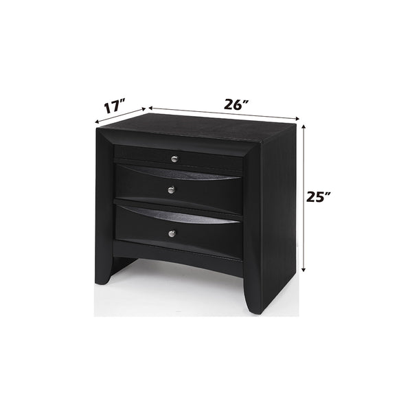 ACME Ireland Black Nightstand Model 04163