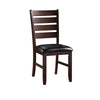 ACME Urbana Black Synthetic Leather & Cherry Side Chair (Set-2) Model 04624