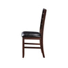 ACME Urbana Black Synthetic Leather & Cherry Side Chair (Set-2) Model 04624