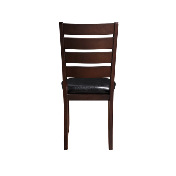 ACME Urbana Black Synthetic Leather & Cherry Side Chair (Set-2) Model 04624