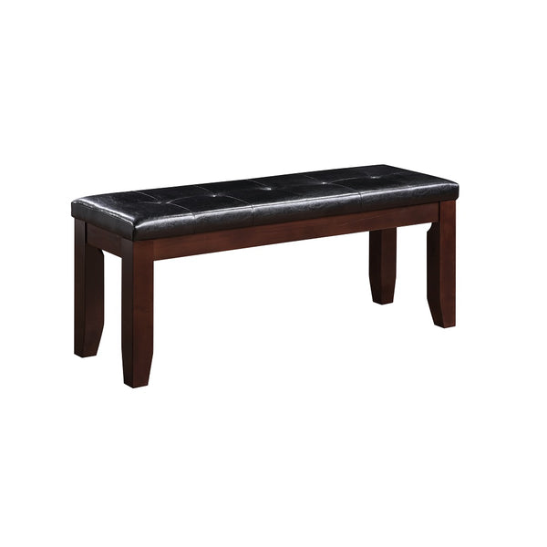 ACME Urbana Black Synthetic Leather & Cherry Bench Model 04625
