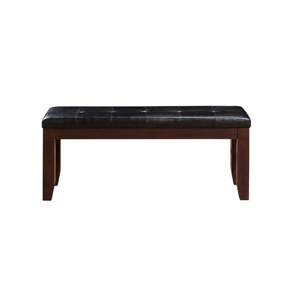 ACME Urbana Black Synthetic Leather & Cherry Bench Model 04625