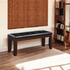 ACME Urbana Black Synthetic Leather & Cherry Bench Model 04625