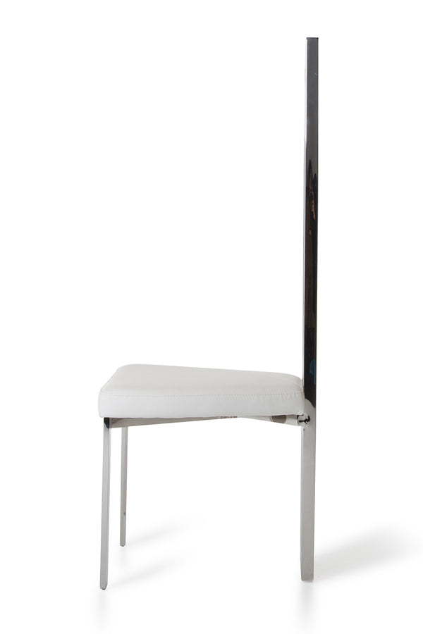 Modrest Elise Modern White Leatherette Dining Chair Model VGVCB8372-WHT