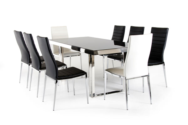 Courtland Modern Stainless Steel Dining Table