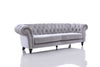 Alexandrina Grey Tufted Velvet Sofa