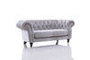 Alexandrina Grey Tufted Velvet Loveseat