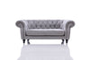 Divani Casa Alexandrina Grey Tufted Velvet Loveseat Model VG2T0892-LOVE-GRY